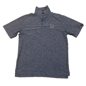 FootJoy Men’s Golf Polo Shirt Small Blue Heather HB Crest Performance Stretch
